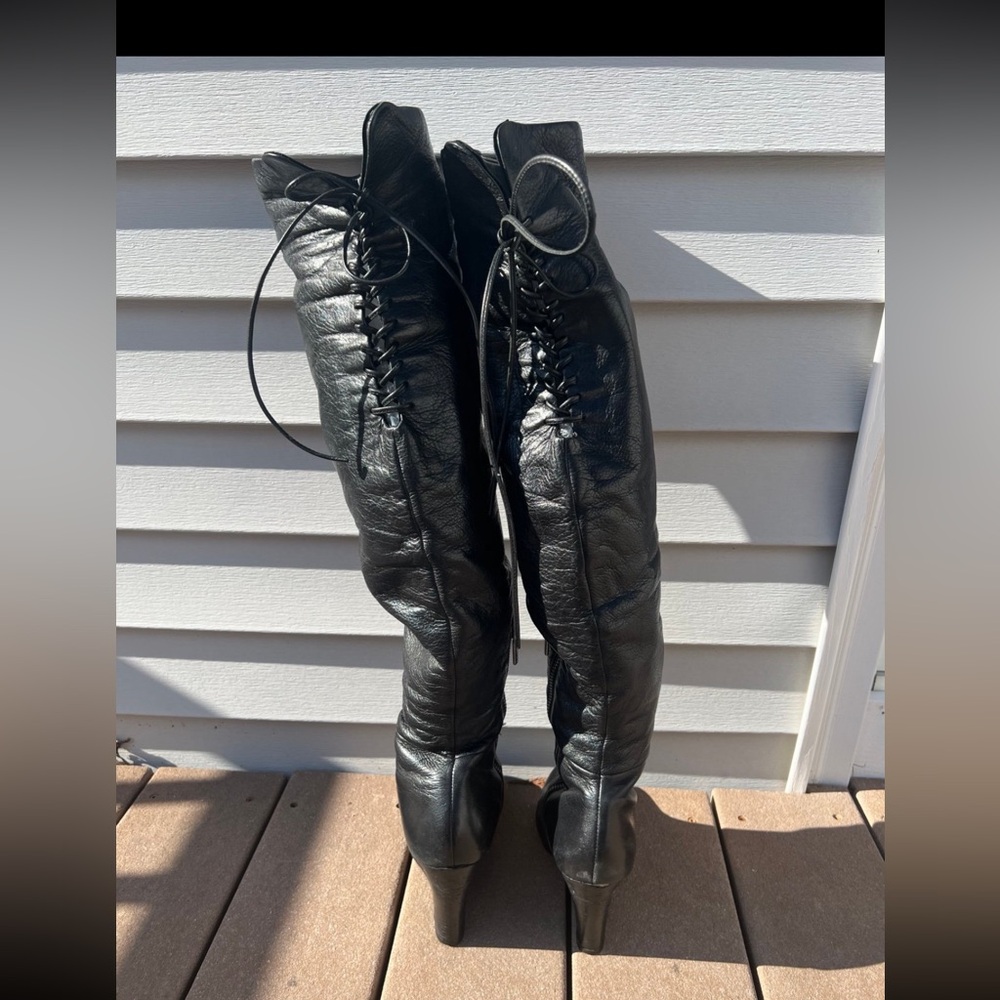 DKNY Jeanette Over the Knee Wedge Boot - Picture 3 of 11